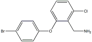 [2-(4-bromophenoxy)-6-chlorophenyl]methanamine Struktur