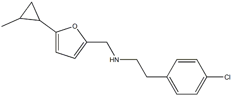 [2-(4-chlorophenyl)ethyl]({[5-(2-methylcyclopropyl)furan-2-yl]methyl})amine Struktur