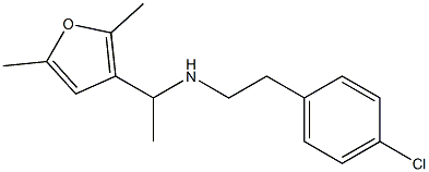 [2-(4-chlorophenyl)ethyl][1-(2,5-dimethylfuran-3-yl)ethyl]amine Struktur