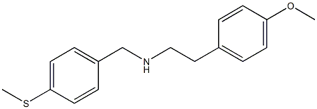 [2-(4-methoxyphenyl)ethyl]({[4-(methylsulfanyl)phenyl]methyl})amine Struktur