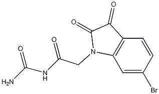 [2-(6-bromo-2,3-dioxo-2,3-dihydro-1H-indol-1-yl)acetyl]urea Struktur