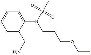 [2-(aminomethyl)phenyl]-N-(3-ethoxypropyl)methanesulfonamide Struktur