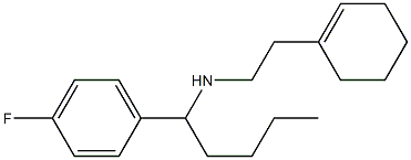 [2-(cyclohex-1-en-1-yl)ethyl][1-(4-fluorophenyl)pentyl]amine Struktur