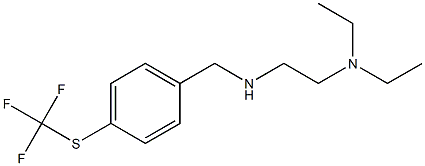 [2-(diethylamino)ethyl]({4-[(trifluoromethyl)sulfanyl]phenyl}methyl)amine Struktur