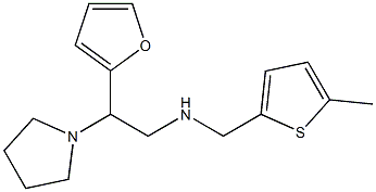 [2-(furan-2-yl)-2-(pyrrolidin-1-yl)ethyl][(5-methylthiophen-2-yl)methyl]amine Struktur