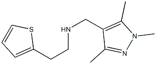 [2-(thiophen-2-yl)ethyl][(1,3,5-trimethyl-1H-pyrazol-4-yl)methyl]amine Struktur