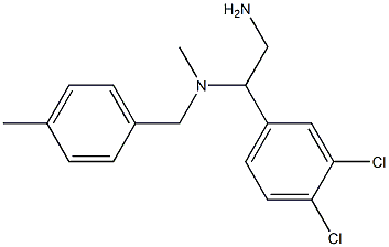 [2-amino-1-(3,4-dichlorophenyl)ethyl](methyl)[(4-methylphenyl)methyl]amine Struktur