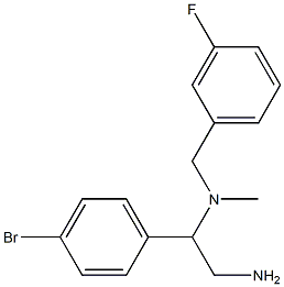 [2-amino-1-(4-bromophenyl)ethyl][(3-fluorophenyl)methyl]methylamine Struktur