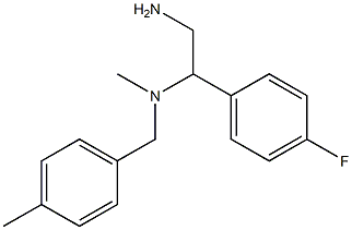 [2-amino-1-(4-fluorophenyl)ethyl](methyl)[(4-methylphenyl)methyl]amine Struktur