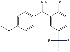 [2-bromo-5-(trifluoromethyl)phenyl](4-ethylphenyl)methanamine Struktur