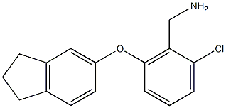 [2-chloro-6-(2,3-dihydro-1H-inden-5-yloxy)phenyl]methanamine Struktur