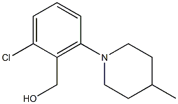 [2-chloro-6-(4-methylpiperidin-1-yl)phenyl]methanol Struktur