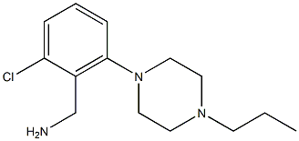 [2-chloro-6-(4-propylpiperazin-1-yl)phenyl]methanamine Struktur