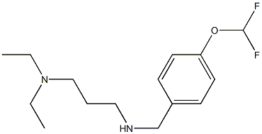 [3-(diethylamino)propyl]({[4-(difluoromethoxy)phenyl]methyl})amine Struktur