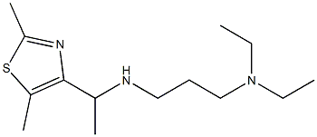 [3-(diethylamino)propyl][1-(2,5-dimethyl-1,3-thiazol-4-yl)ethyl]amine Struktur