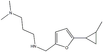 [3-(dimethylamino)propyl]({[5-(2-methylcyclopropyl)furan-2-yl]methyl})amine Struktur