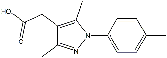 [3,5-dimethyl-1-(4-methylphenyl)-1H-pyrazol-4-yl]acetic acid Struktur