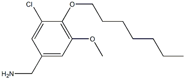 [3-chloro-4-(heptyloxy)-5-methoxyphenyl]methanamine Struktur