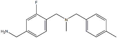 [3-fluoro-4-({methyl[(4-methylphenyl)methyl]amino}methyl)phenyl]methanamine Struktur