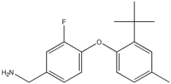 [4-(2-tert-butyl-4-methylphenoxy)-3-fluorophenyl]methanamine Struktur