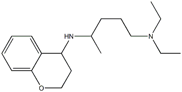 [4-(3,4-dihydro-2H-1-benzopyran-4-ylamino)pentyl]diethylamine Struktur