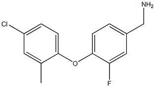 [4-(4-chloro-2-methylphenoxy)-3-fluorophenyl]methanamine Struktur