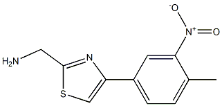 [4-(4-methyl-3-nitrophenyl)-1,3-thiazol-2-yl]methanamine Struktur