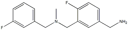 [4-fluoro-3-({[(3-fluorophenyl)methyl](methyl)amino}methyl)phenyl]methanamine Struktur