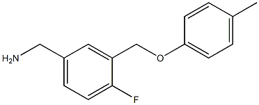 [4-fluoro-3-(4-methylphenoxymethyl)phenyl]methanamine Struktur