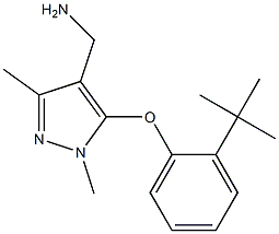 [5-(2-tert-butylphenoxy)-1,3-dimethyl-1H-pyrazol-4-yl]methanamine Struktur