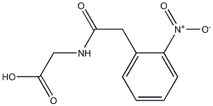 {[(2-nitrophenyl)acetyl]amino}acetic acid Struktur