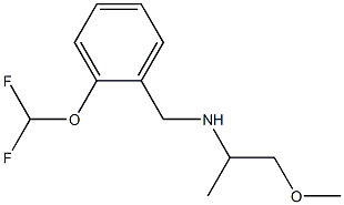 {[2-(difluoromethoxy)phenyl]methyl}(1-methoxypropan-2-yl)amine Struktur