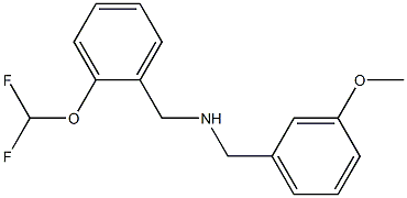 {[2-(difluoromethoxy)phenyl]methyl}[(3-methoxyphenyl)methyl]amine Struktur