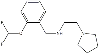 {[2-(difluoromethoxy)phenyl]methyl}[2-(pyrrolidin-1-yl)ethyl]amine Struktur