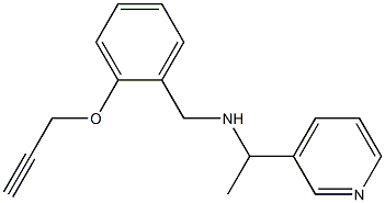 {[2-(prop-2-yn-1-yloxy)phenyl]methyl}[1-(pyridin-3-yl)ethyl]amine Struktur