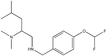 {[4-(difluoromethoxy)phenyl]methyl}[2-(dimethylamino)-4-methylpentyl]amine Struktur