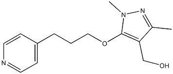 {1,3-dimethyl-5-[3-(pyridin-4-yl)propoxy]-1H-pyrazol-4-yl}methanol Struktur