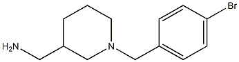 {1-[(4-bromophenyl)methyl]piperidin-3-yl}methanamine Struktur