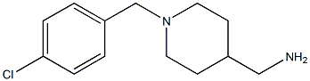 {1-[(4-chlorophenyl)methyl]piperidin-4-yl}methanamine Struktur