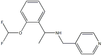 {1-[2-(difluoromethoxy)phenyl]ethyl}(pyridin-4-ylmethyl)amine Struktur