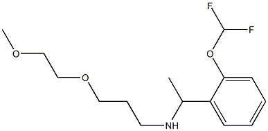 {1-[2-(difluoromethoxy)phenyl]ethyl}[3-(2-methoxyethoxy)propyl]amine Struktur