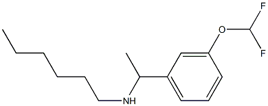 {1-[3-(difluoromethoxy)phenyl]ethyl}(hexyl)amine Struktur