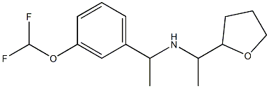 {1-[3-(difluoromethoxy)phenyl]ethyl}[1-(oxolan-2-yl)ethyl]amine Struktur