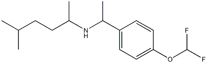 {1-[4-(difluoromethoxy)phenyl]ethyl}(5-methylhexan-2-yl)amine Struktur