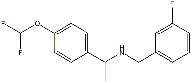 {1-[4-(difluoromethoxy)phenyl]ethyl}[(3-fluorophenyl)methyl]amine Struktur