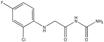 {2-[(2-chloro-4-fluorophenyl)amino]acetyl}urea Struktur