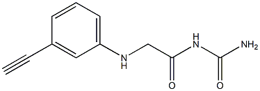 {2-[(3-ethynylphenyl)amino]acetyl}urea Struktur