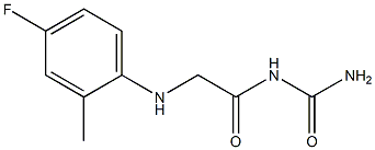 {2-[(4-fluoro-2-methylphenyl)amino]acetyl}urea Struktur