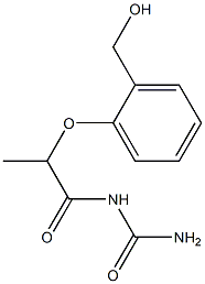 {2-[2-(hydroxymethyl)phenoxy]propanoyl}urea Struktur