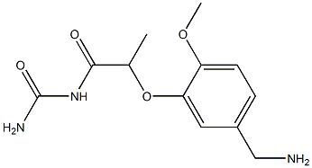 {2-[5-(aminomethyl)-2-methoxyphenoxy]propanoyl}urea Struktur